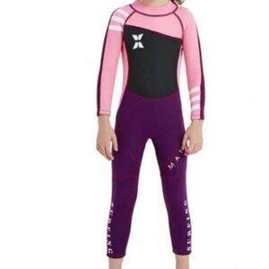 KIDS Pink and Purple Full-Body Wetsuit DIVE & SAIL